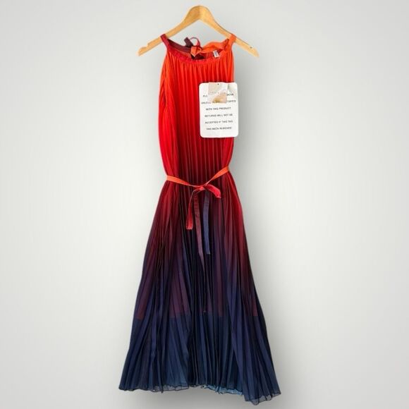 NWT Chicwish Pleated Dress Ambre Women Sizs M-L - Picture 2 of 7